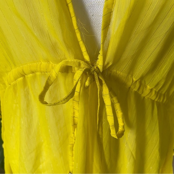 Club Z Collection Womens Yellow Swim Beach Cover up Size XL Resortwear Beach Sun - Picture 5 of 7